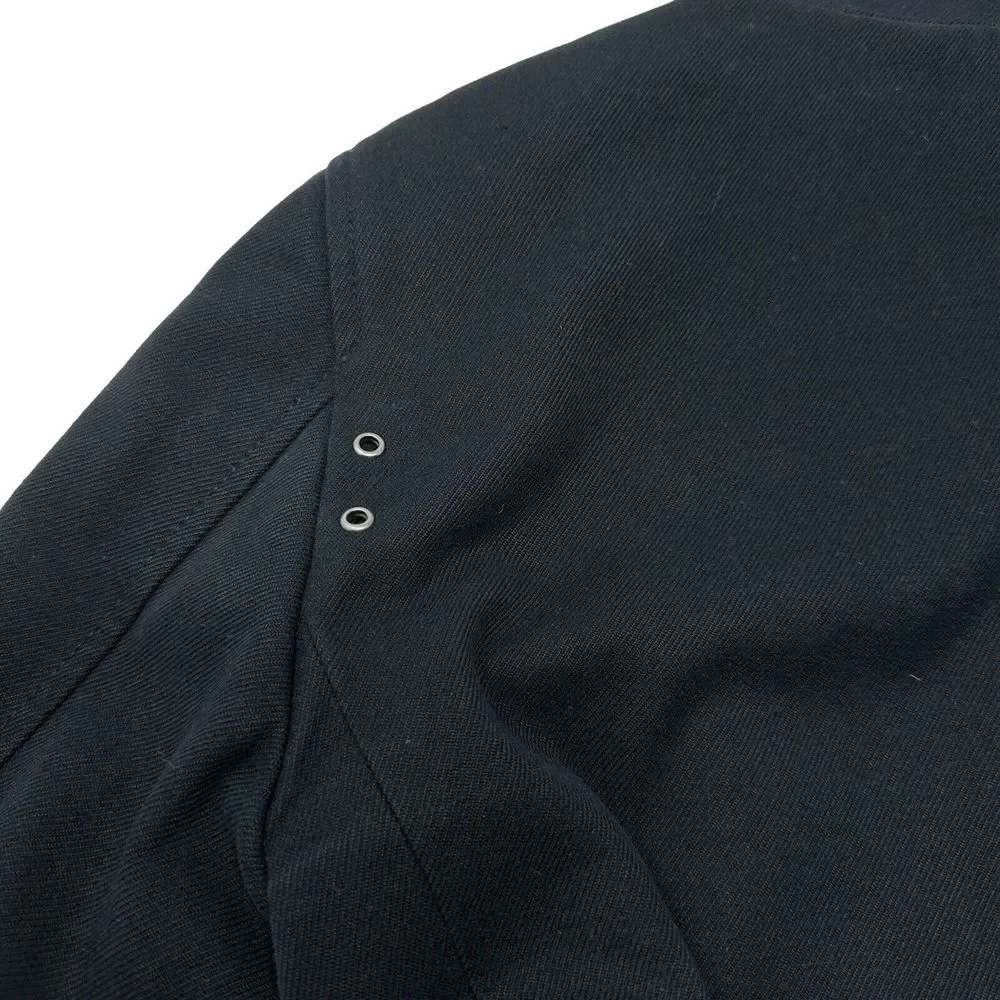 ZARA MAN Black Tag Coat Black Zip Hook Closure Cotton Wool Poly Blend‎ Small